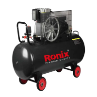 ჰაერის კომპრესორი Ronix RC-0300, 300ლ 4000w 2 ცილინდრი